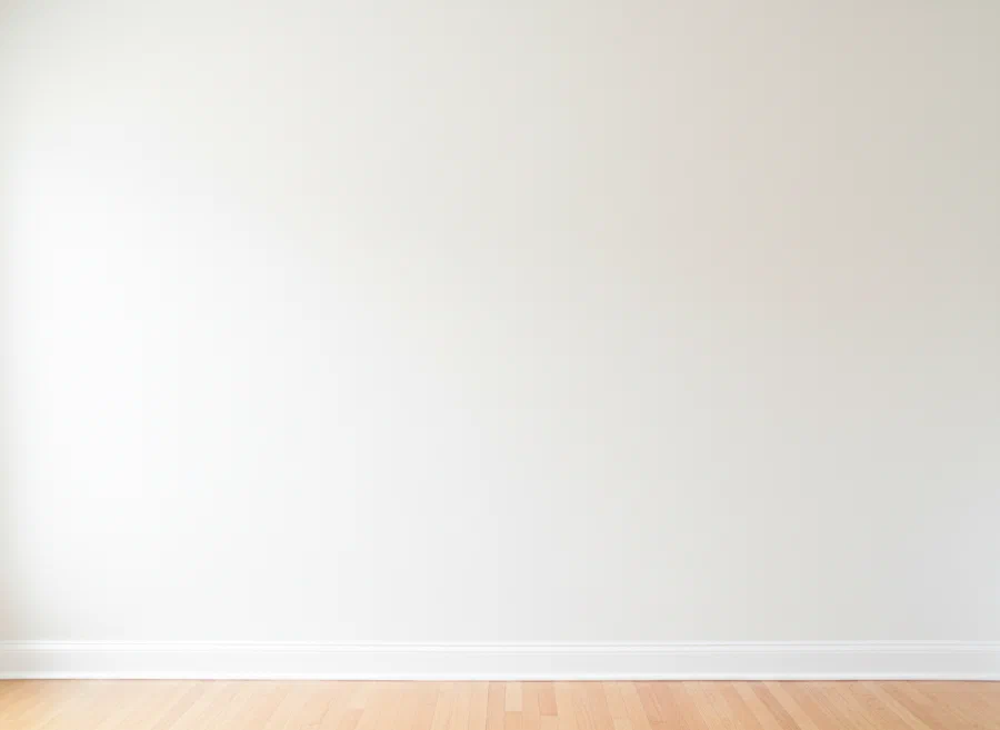 Pristine painted wall after seamless drywall repair